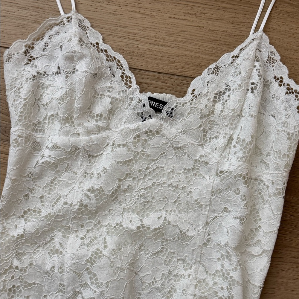 Express Ivory Lace Bodysuit